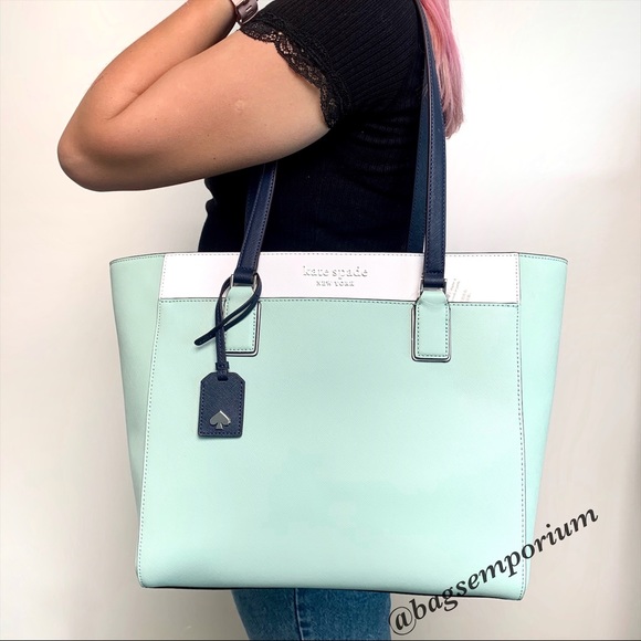 🤍 Kate Spade Large Colorblock Laptop Tote Bag 🤍 - Picture 3 of 15